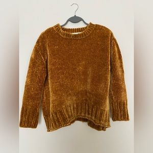 Max Studio Chenille Sweater | Gold/Burnt Orange